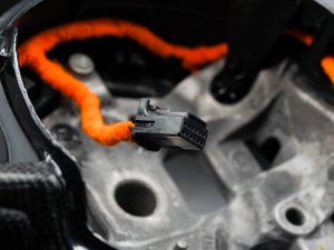 Jeep Gladiator Custom Steering Wheel - Carbon Fiber - Round Top/ Flat Bottom - Perf Leather/ Black Stitch